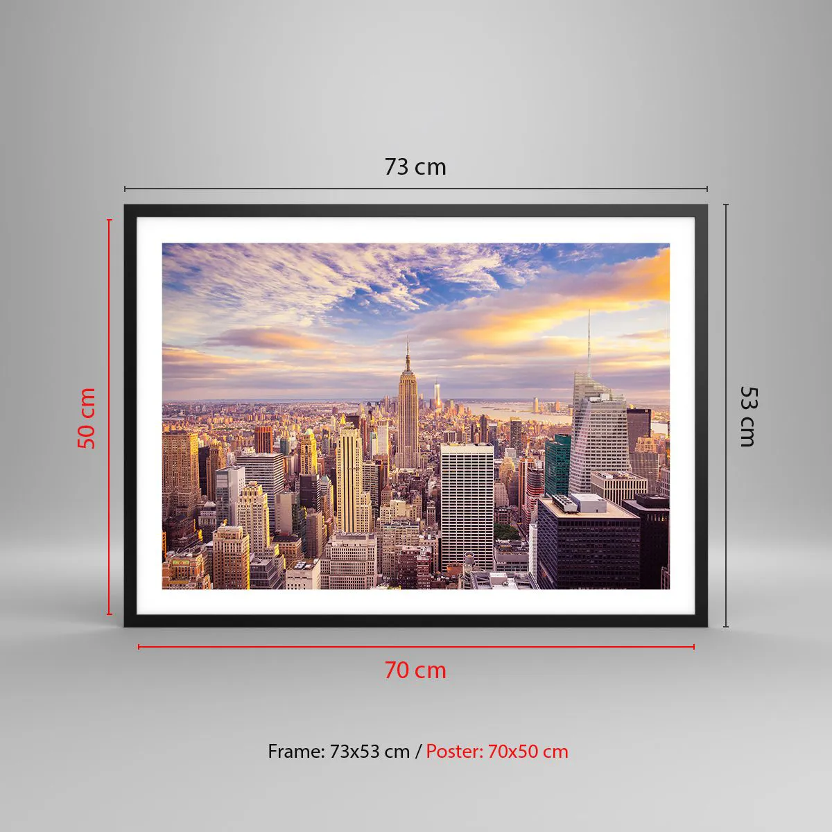 Poster in black frame - Reaching the Clouds - 70x50 cm