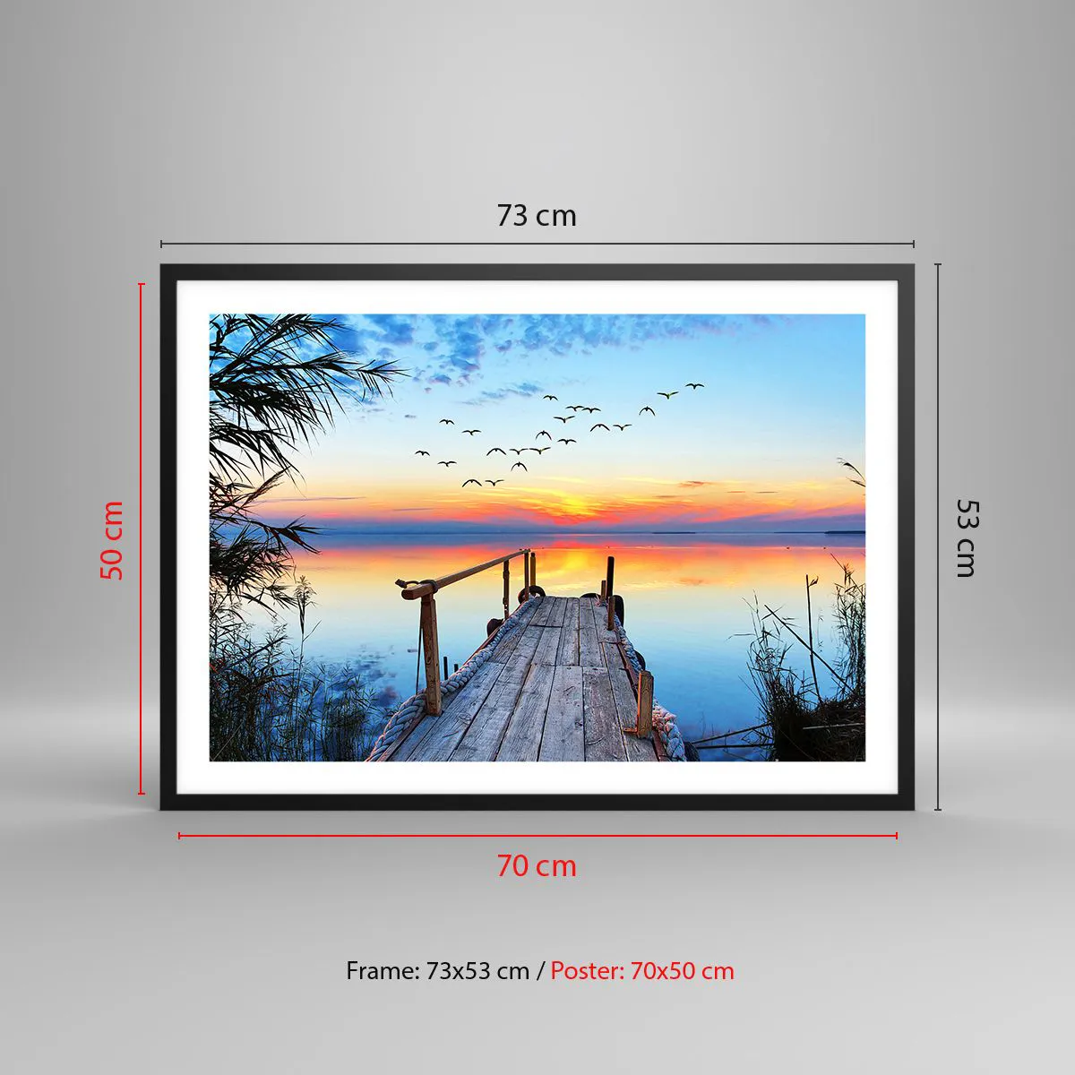 Plakat i sort ramme - Tid til at tage tilbage... - 70x50 cm