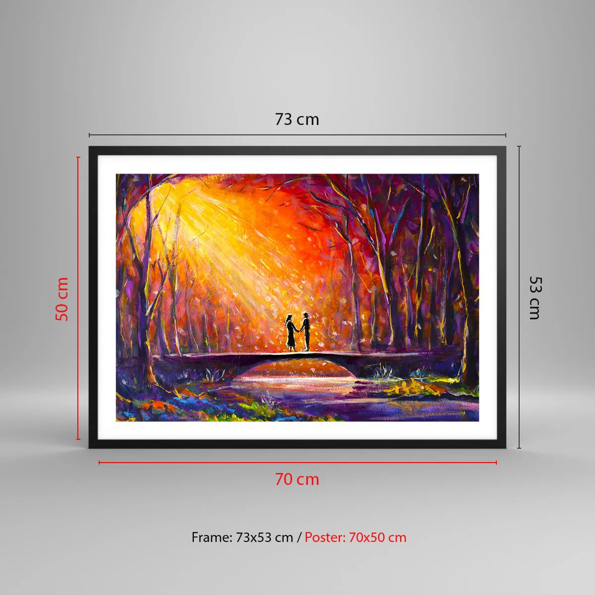 Poszter fehér keretben - Az ég is szereti őket - 70x50 cm