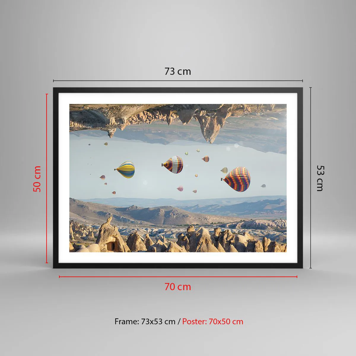 Poster in black frame - Here Everything Is Possible - 70x50 cm