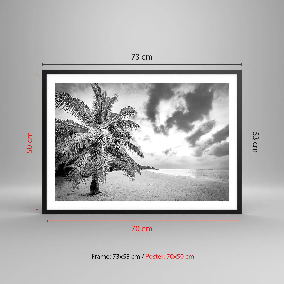 Affisch i svart ram - När du längtar efter ensamheten... - 70x50 cm