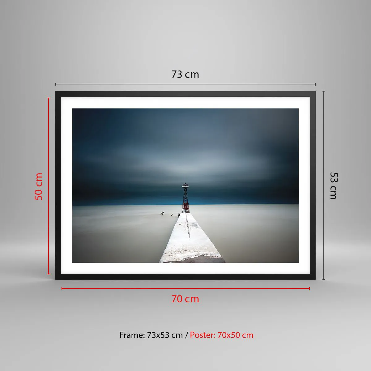 Poster in black frame - Encounter with Infinity - 70x50 cm