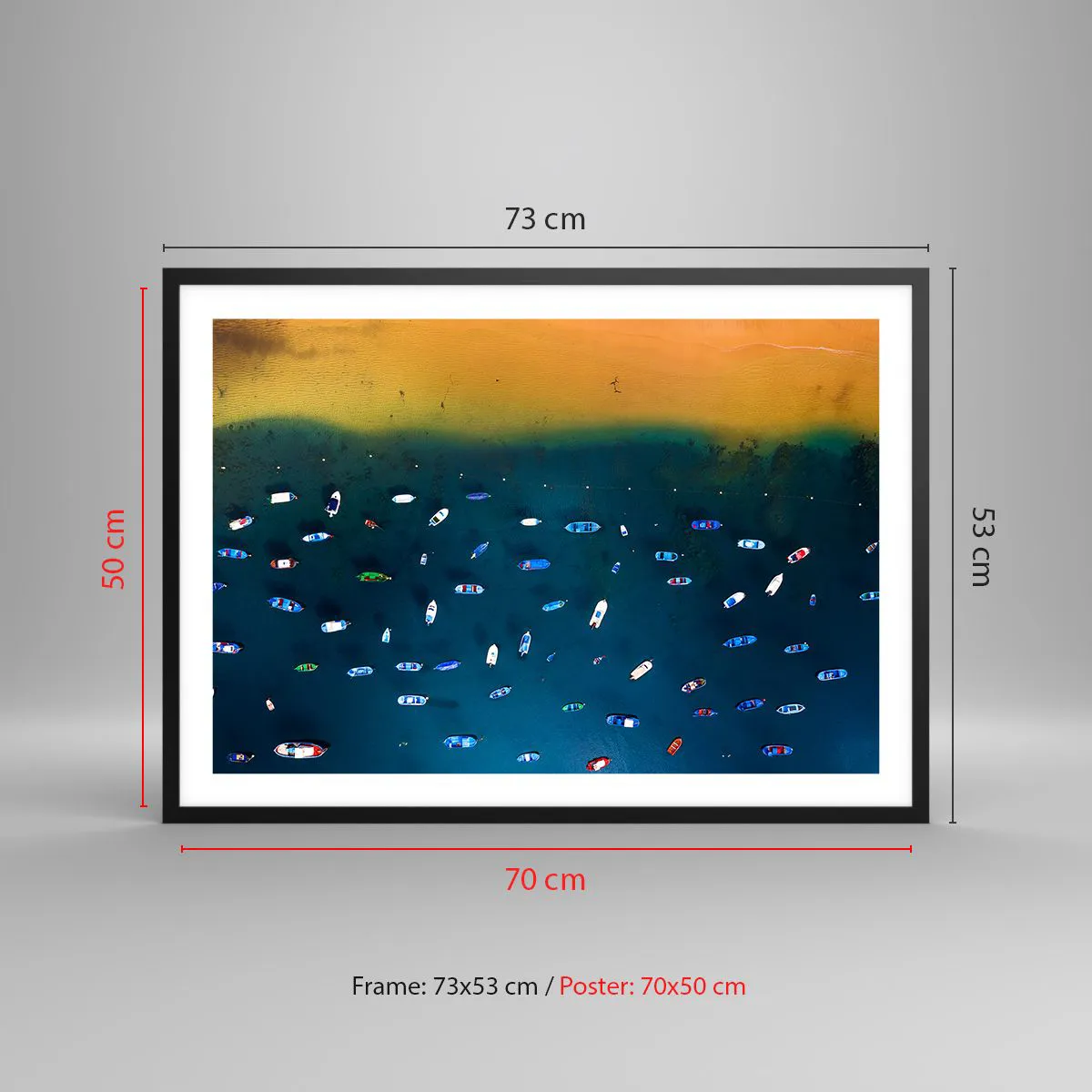 Poster in black frame - Holiday Game - 70x50 cm
