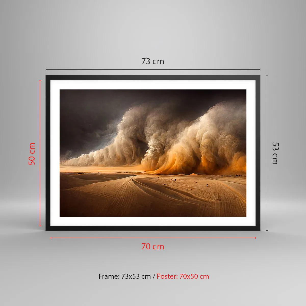 Plagát v čiernom ráme - Hnev púšte - 70x50 cm