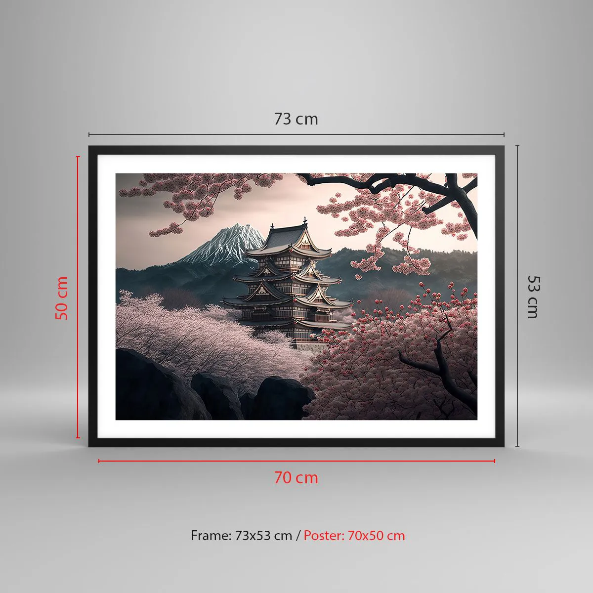 Poster in black frame - Land of Cherry Blossoms - 70x50 cm