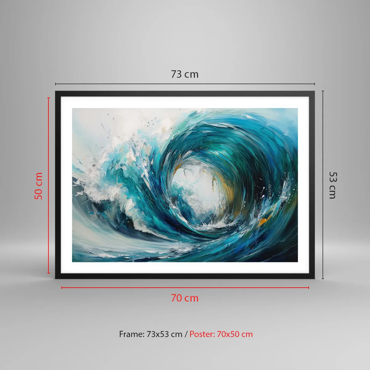 Plakat i sort ramme - Havets portal - 70x50 cm