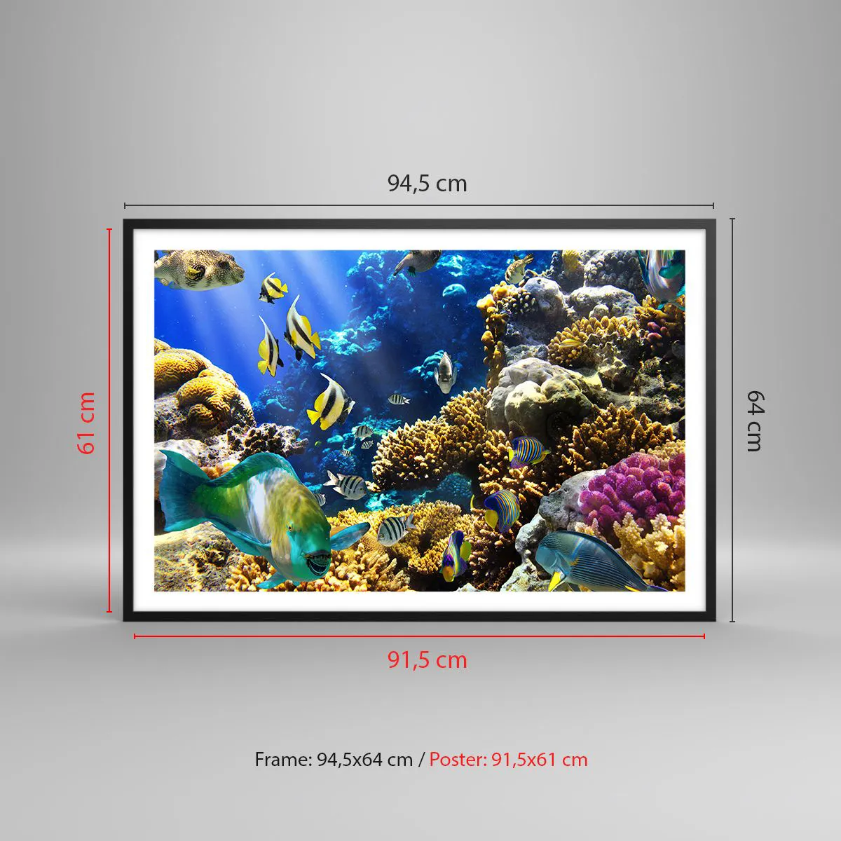 Poster in cornice nera - Traffico intenso sulla via delle vacanze - 91x61 cm