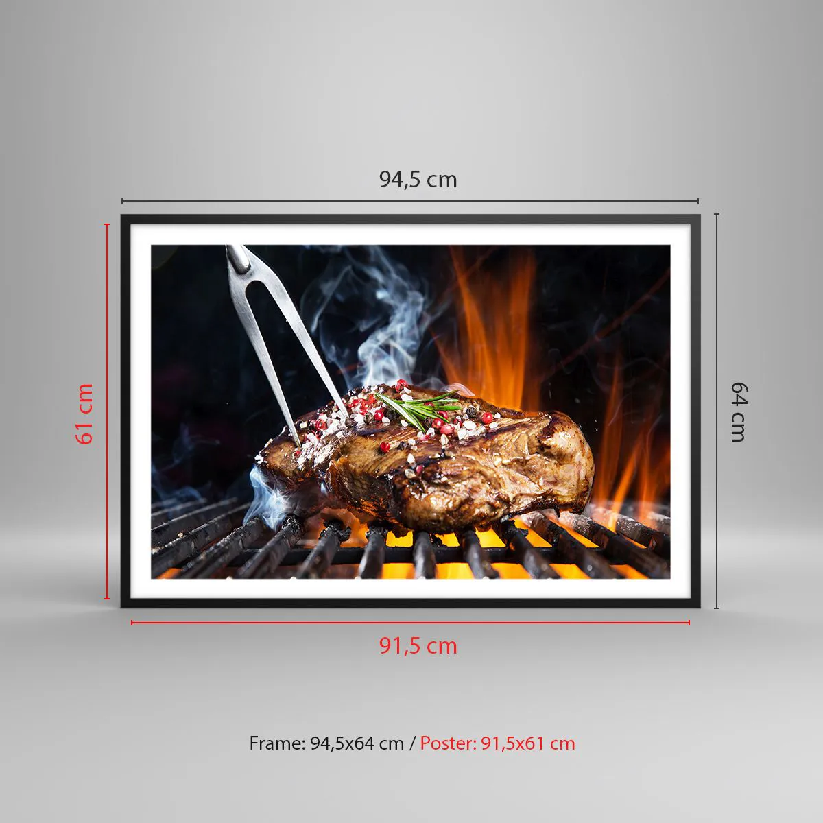 Poszter fehér keretben - Lédús és illatos - 91x61 cm