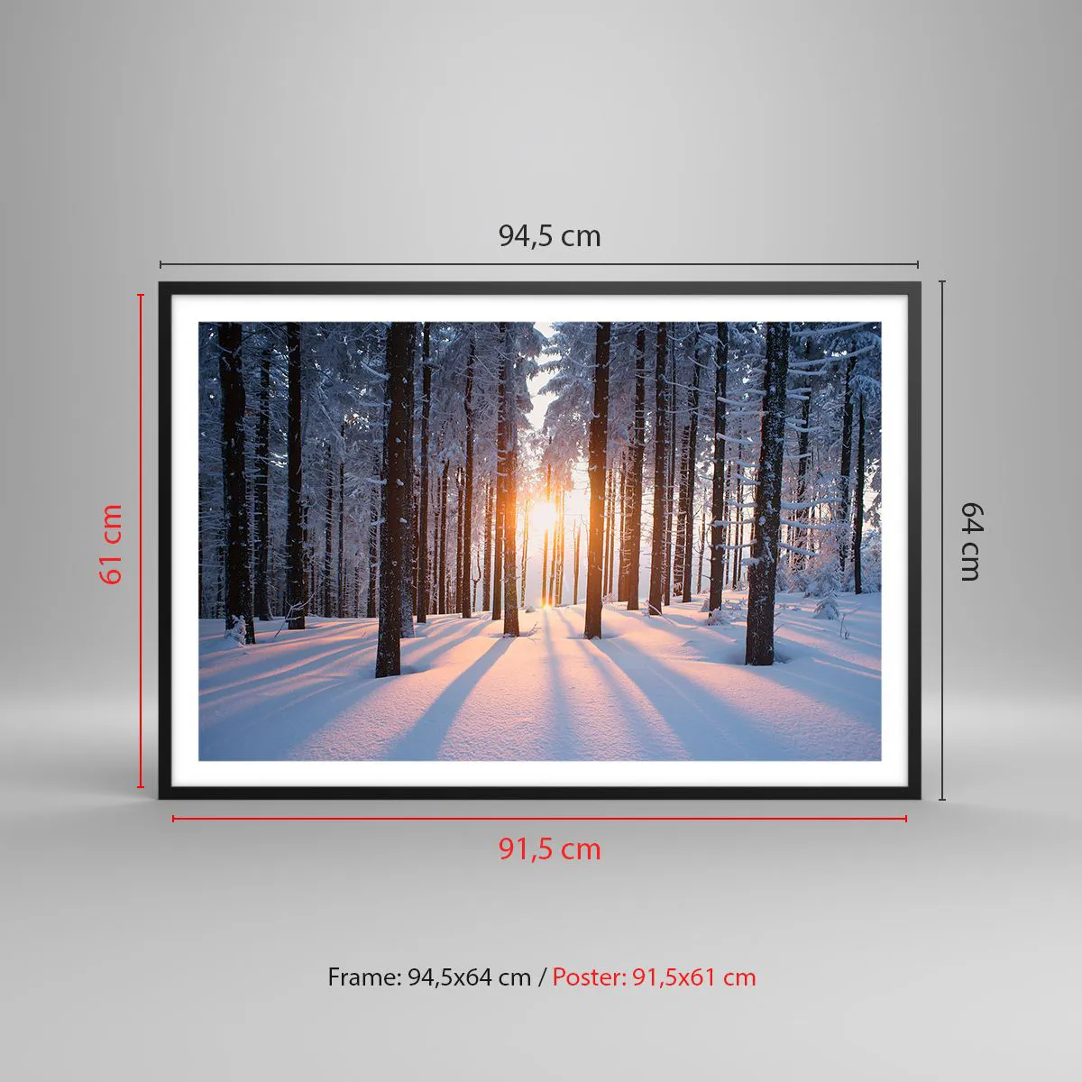 Poster în ramă neagră - În mod clar în alb și negru - 91x61 cm