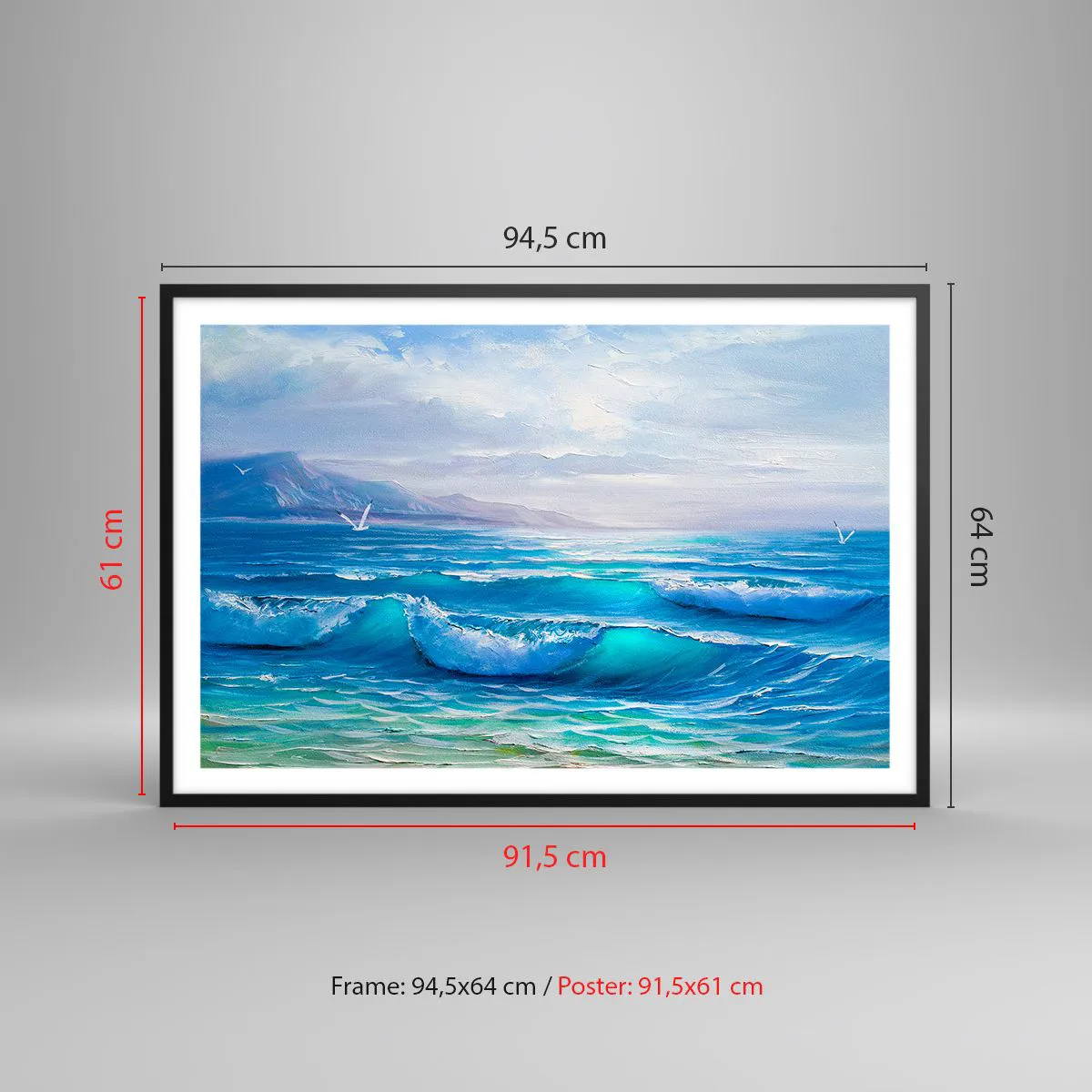 Poszter fehér keretben - Megkönnyebbülést hoz - 91x61 cm