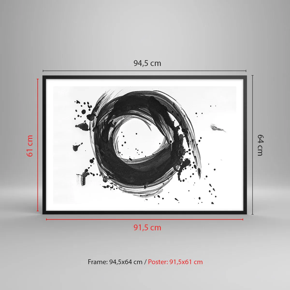 Poster în ramă neagră - Vortexul creației - 91x61 cm