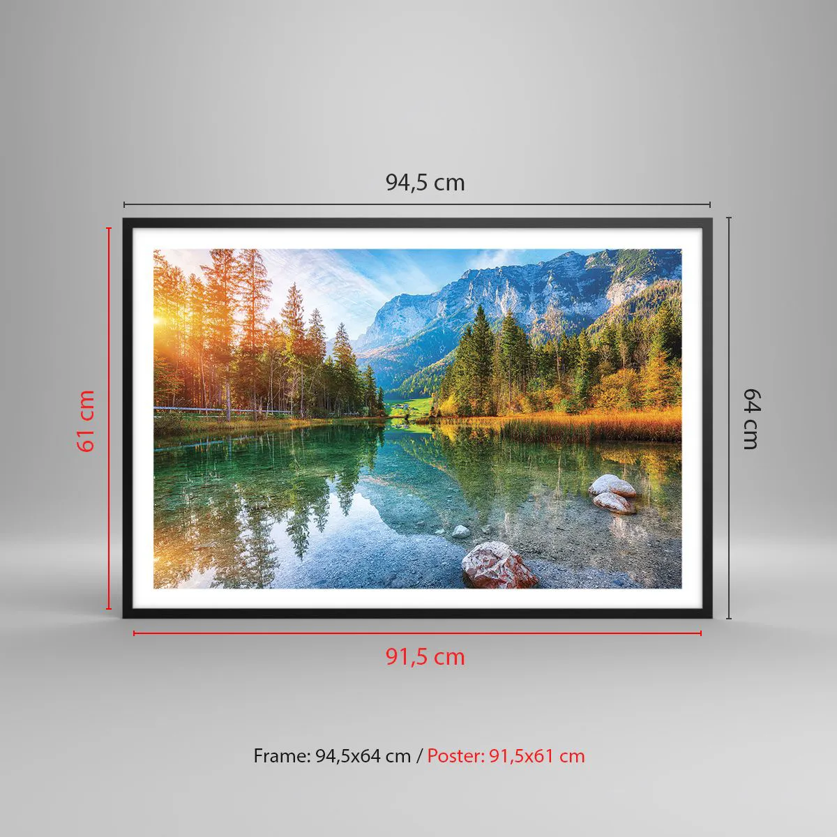 Poster in black frame - Mellow Autumn - 91x61 cm