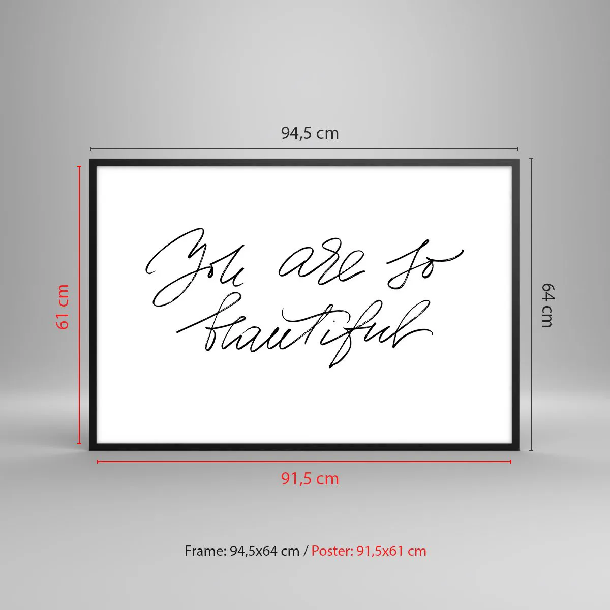 Plakat w czarnej ramie - Naprawdę, uwierz… - 91x61 cm