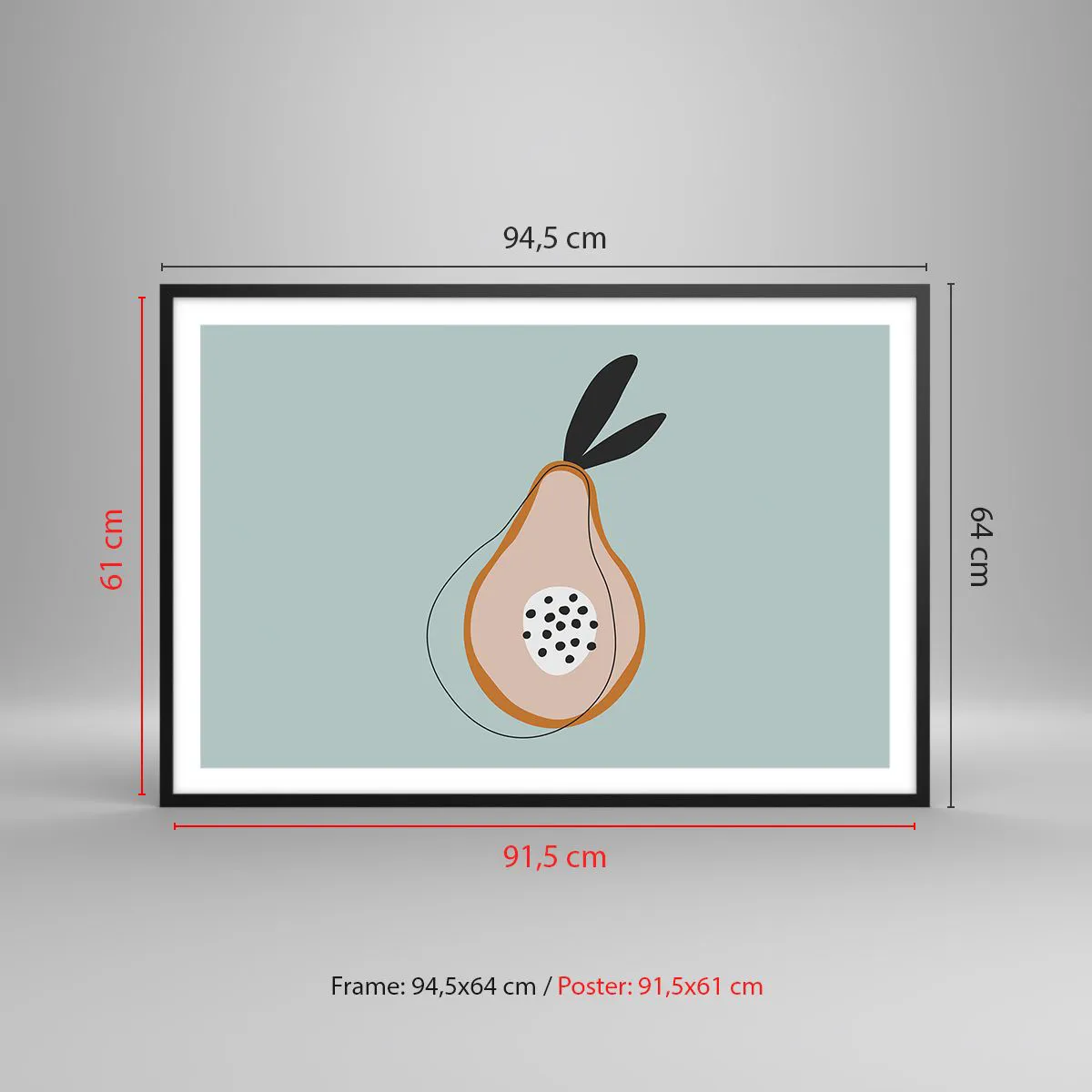 Póster en marco negro - El interior de la naturaleza - 91x61 cm