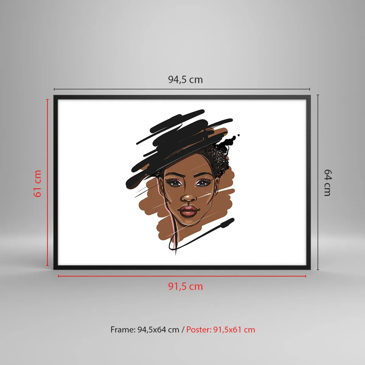 Póster en marco negro - Dulce como el chocolate - 91x61 cm