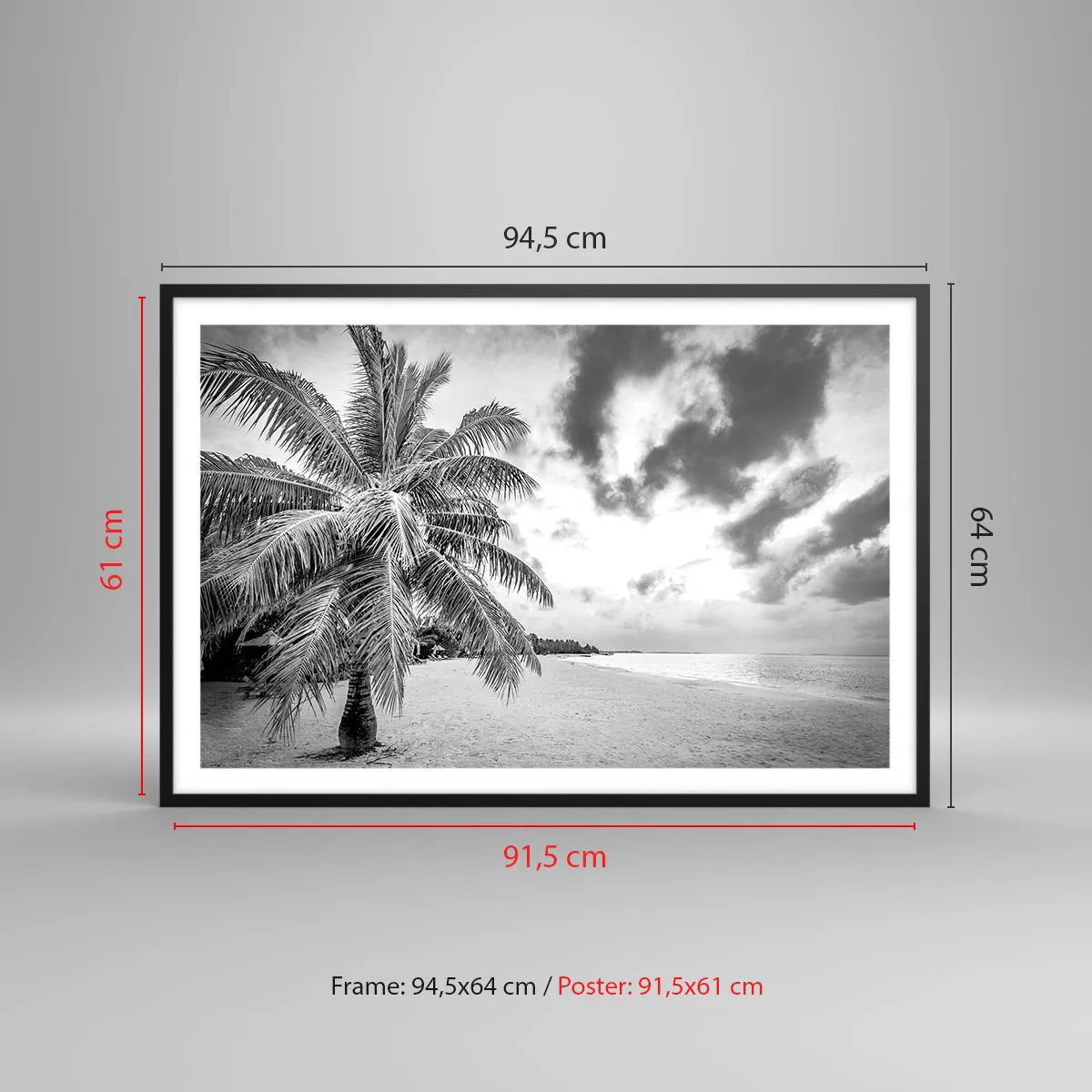 Affisch i svart ram - När du längtar efter ensamheten... - 91x61 cm