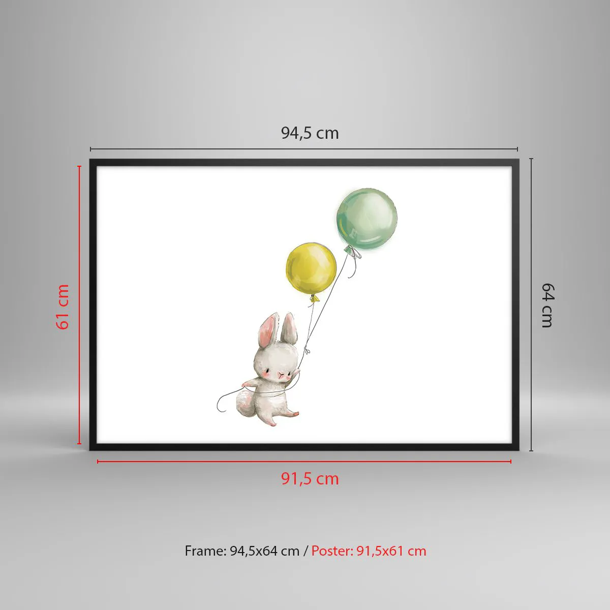 Plagát v čiernom ráme - Poletím aj ja! - 91x61 cm