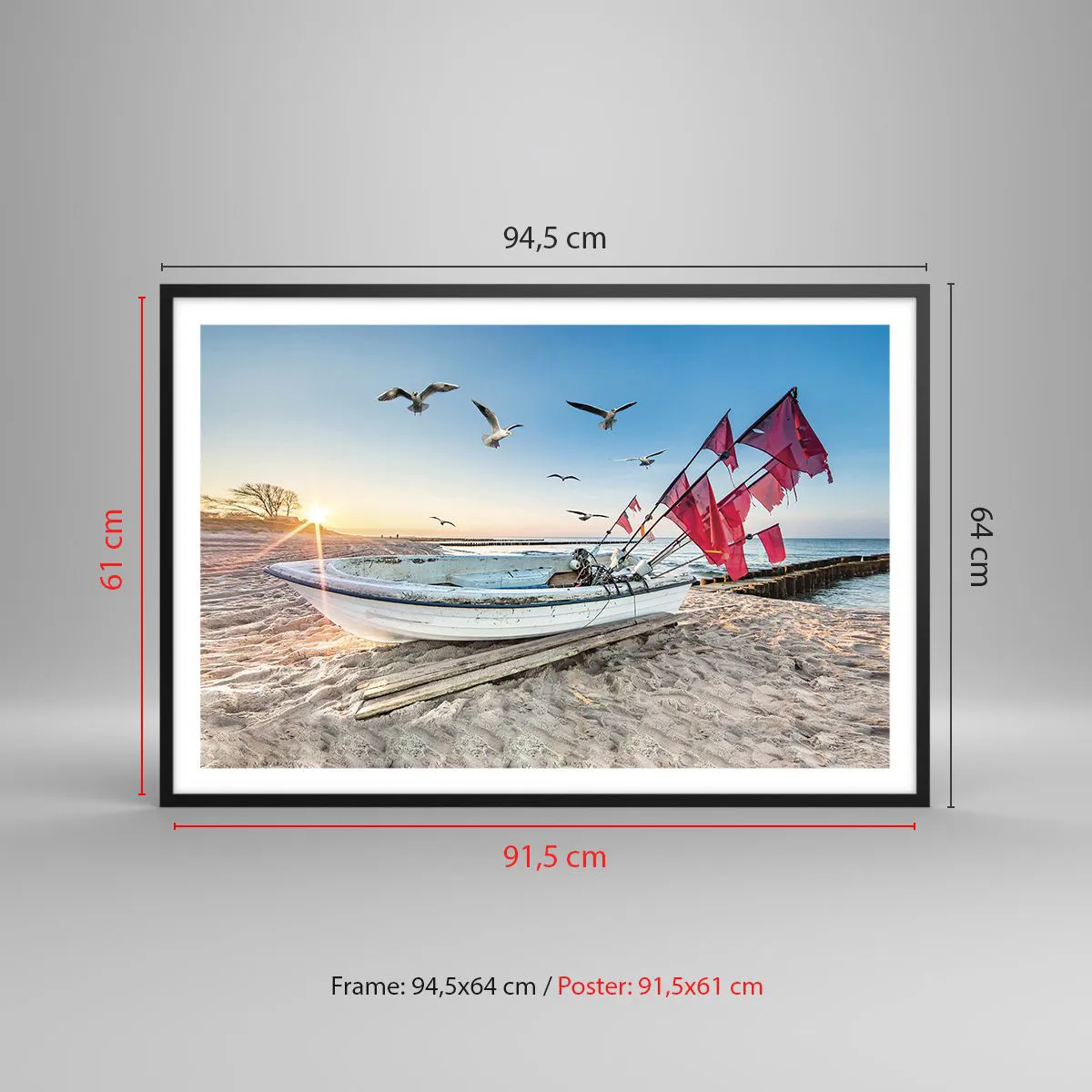 Poster în ramă neagră - O odihnă binemeritată - 91x61 cm