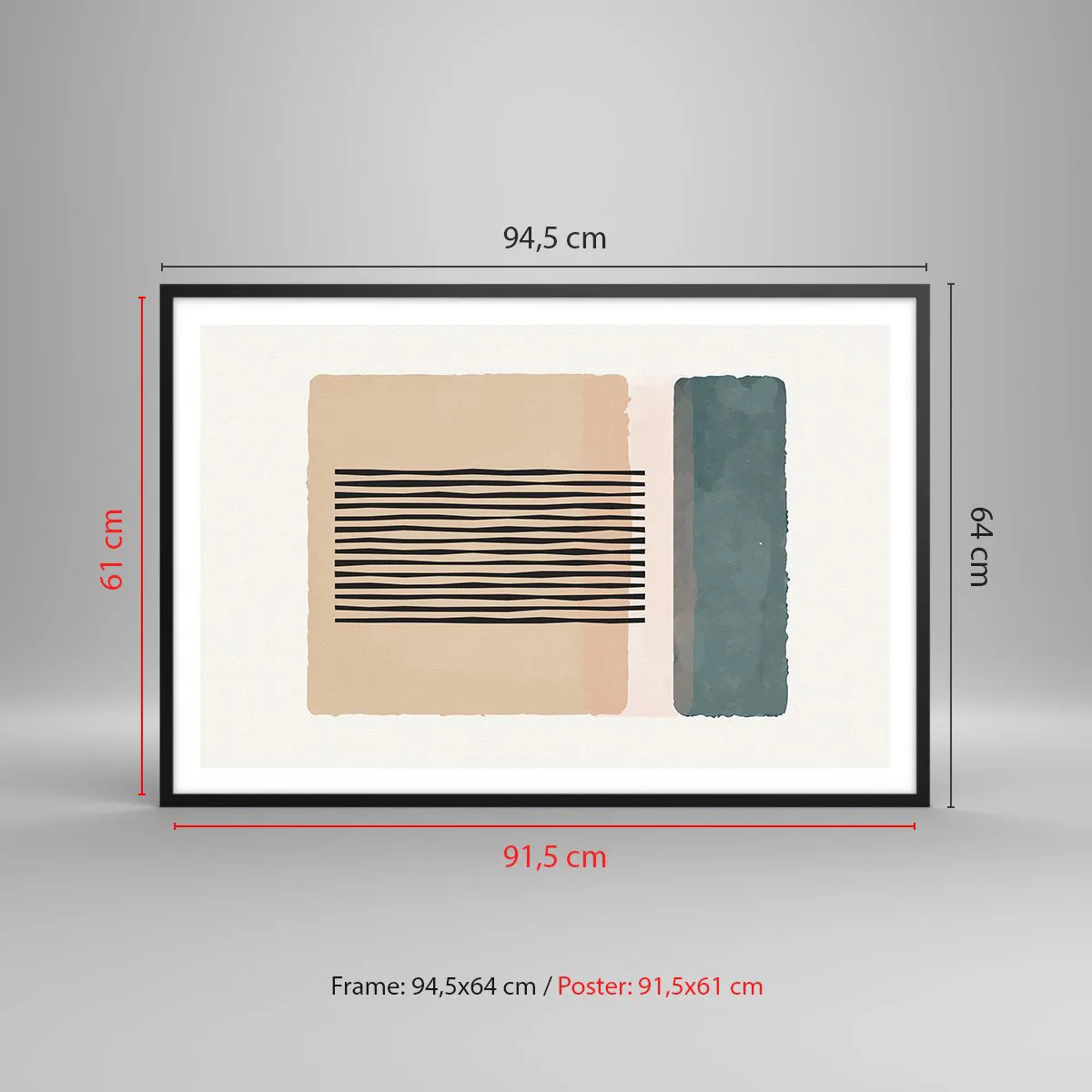 Poster in black frame - All in Order - 91x61 cm