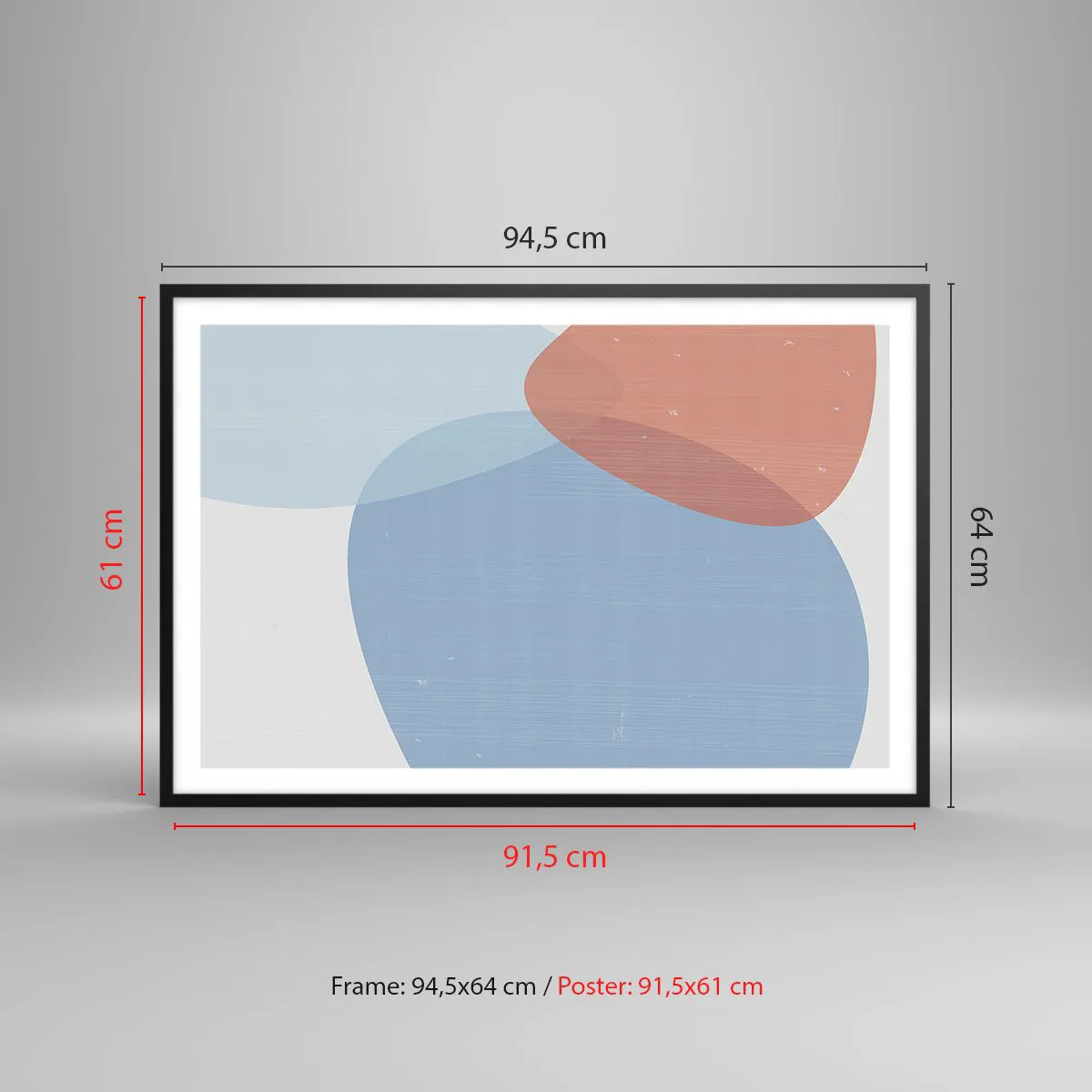 Plakát v černém rámu - Pastelové vztahy - 91x61 cm