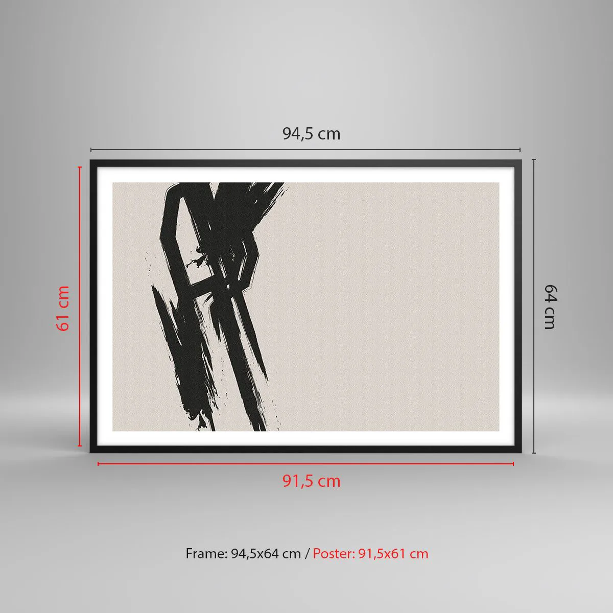 Affiche dans un cadre noir - Poster - Ruée imparable - 91x61 cm