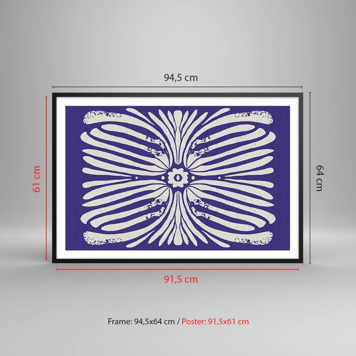 Affiche dans un cadre noir - Poster - Inspirations ethniques - 91x61 cm