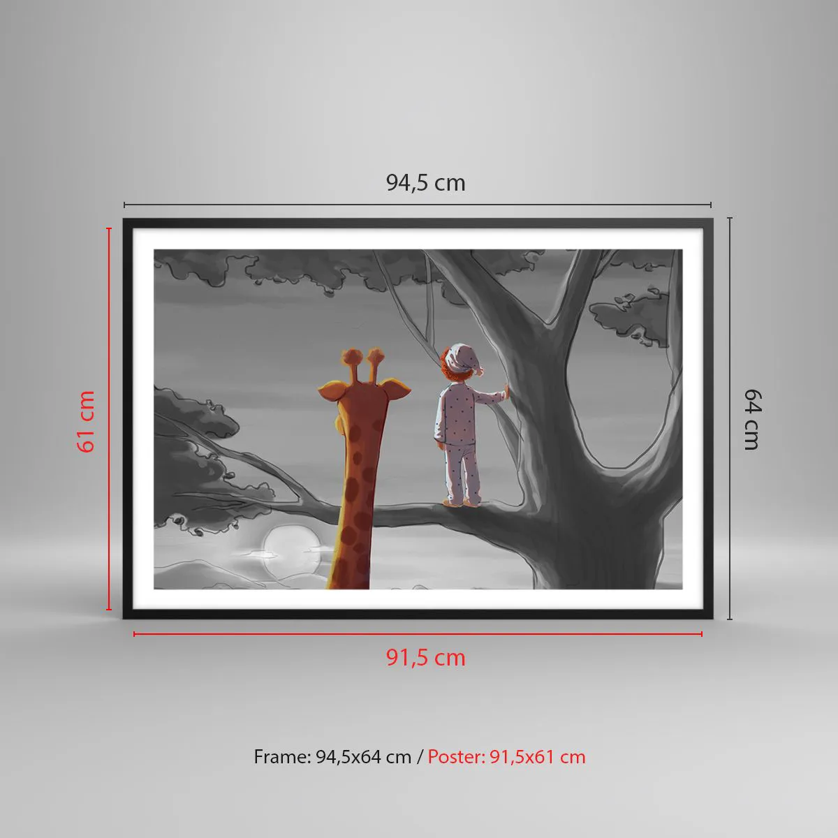 Póster en marco negro - ¿Está sucediendo de verdad? - 91x61 cm