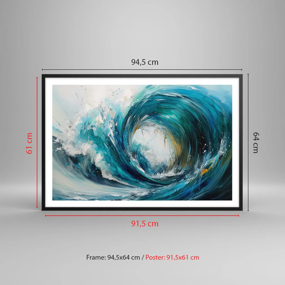 Plakat i sort ramme - Havets portal - 91x61 cm