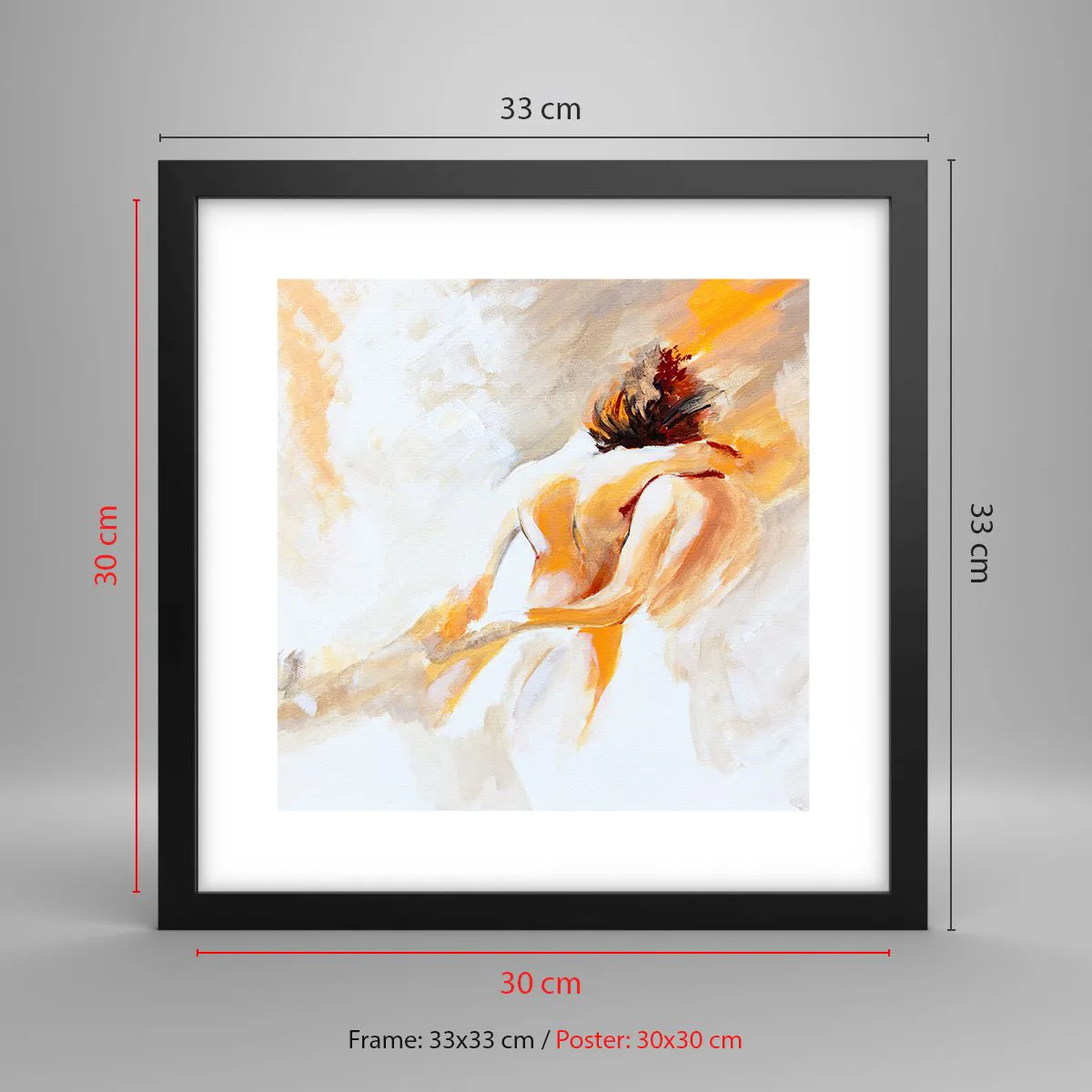 Affiche dans un cadre noir - Poster - Proximité dans le ciel - 30x30 cm