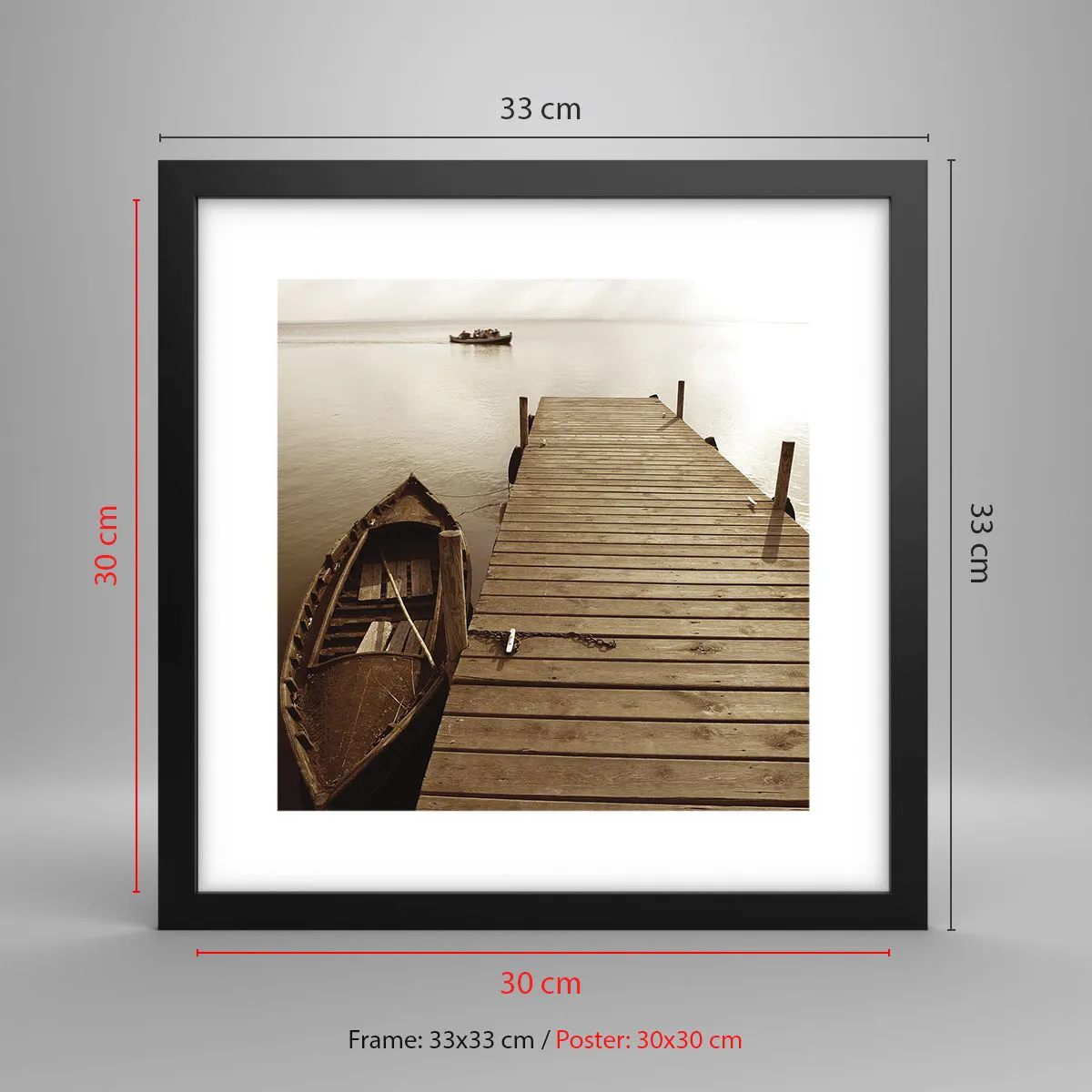 Plakat i sort ramme - Stor fred - 30x30 cm