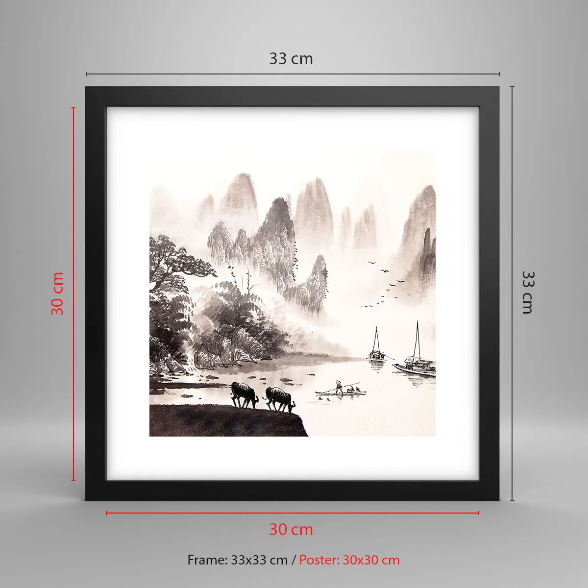 Plakát v černém rámu - Exotická všednost Východu - 30x30 cm