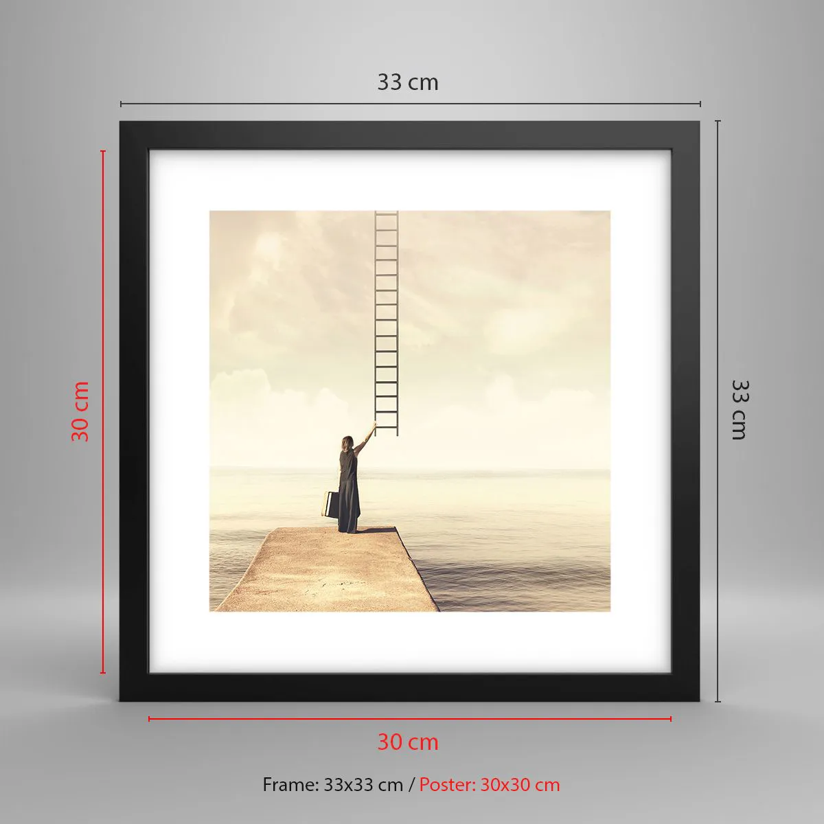 Poster in black frame - Magical Trip - 30x30 cm