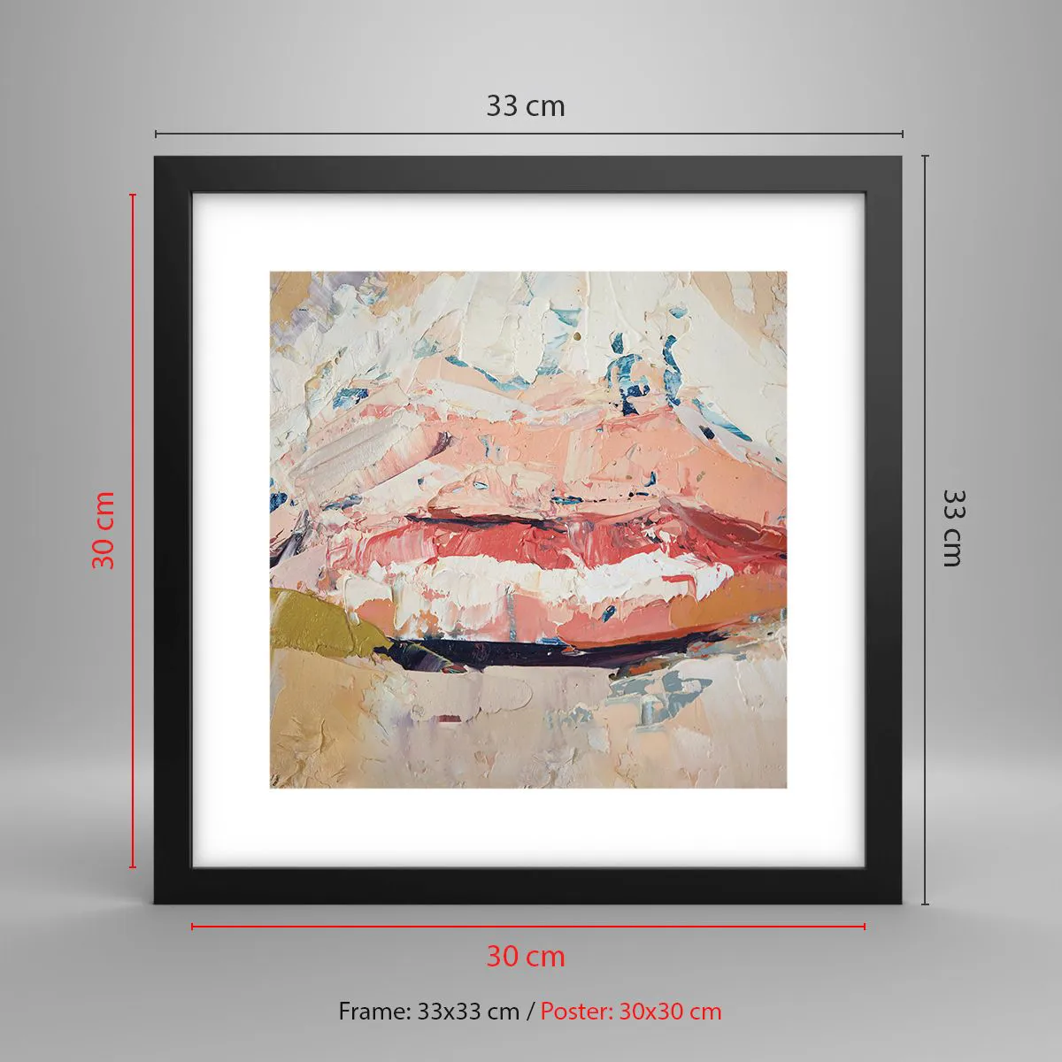 Poster in black frame - It Awakens the Senses - 30x30 cm