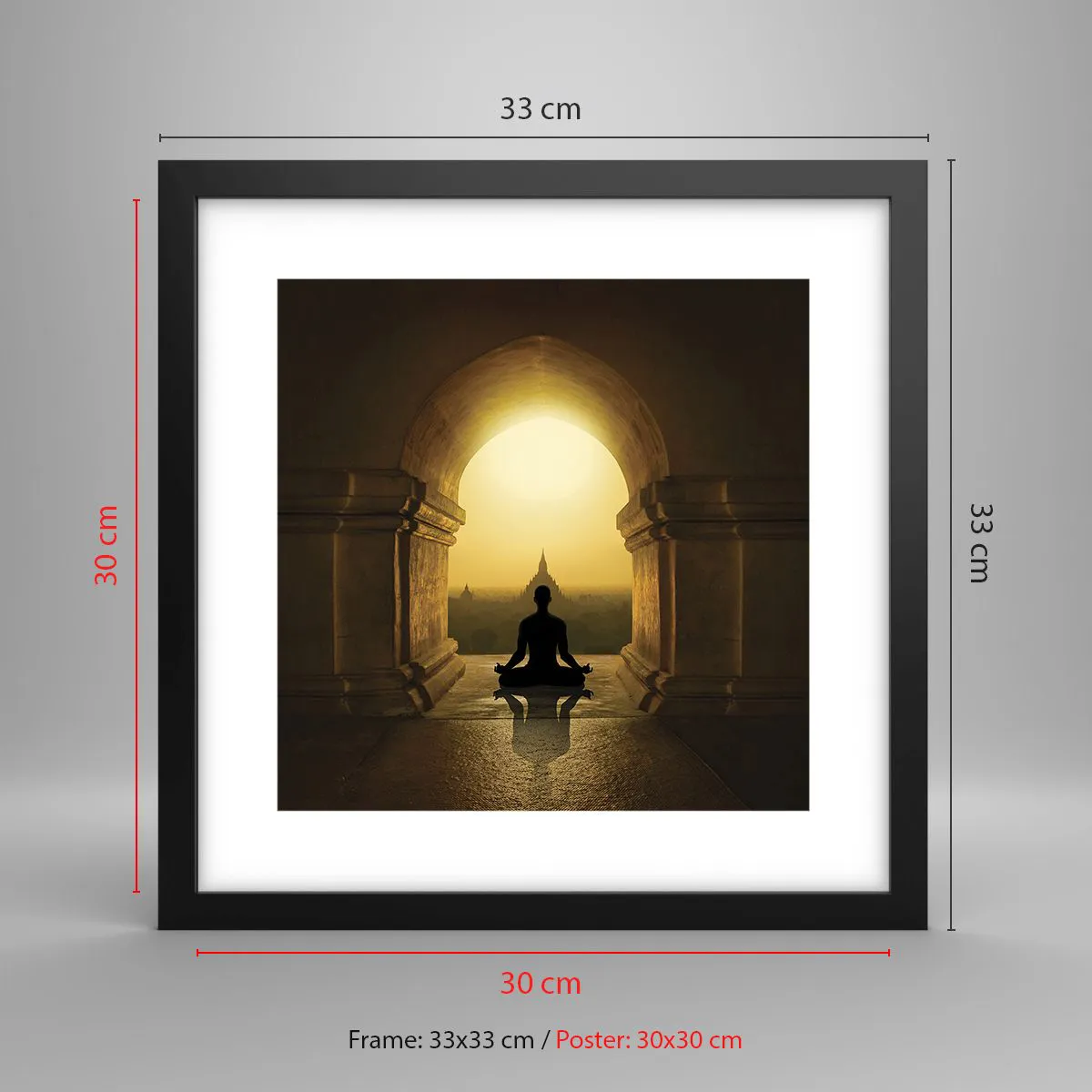 Poster in cornice nera - Armonia completa - 30x30 cm