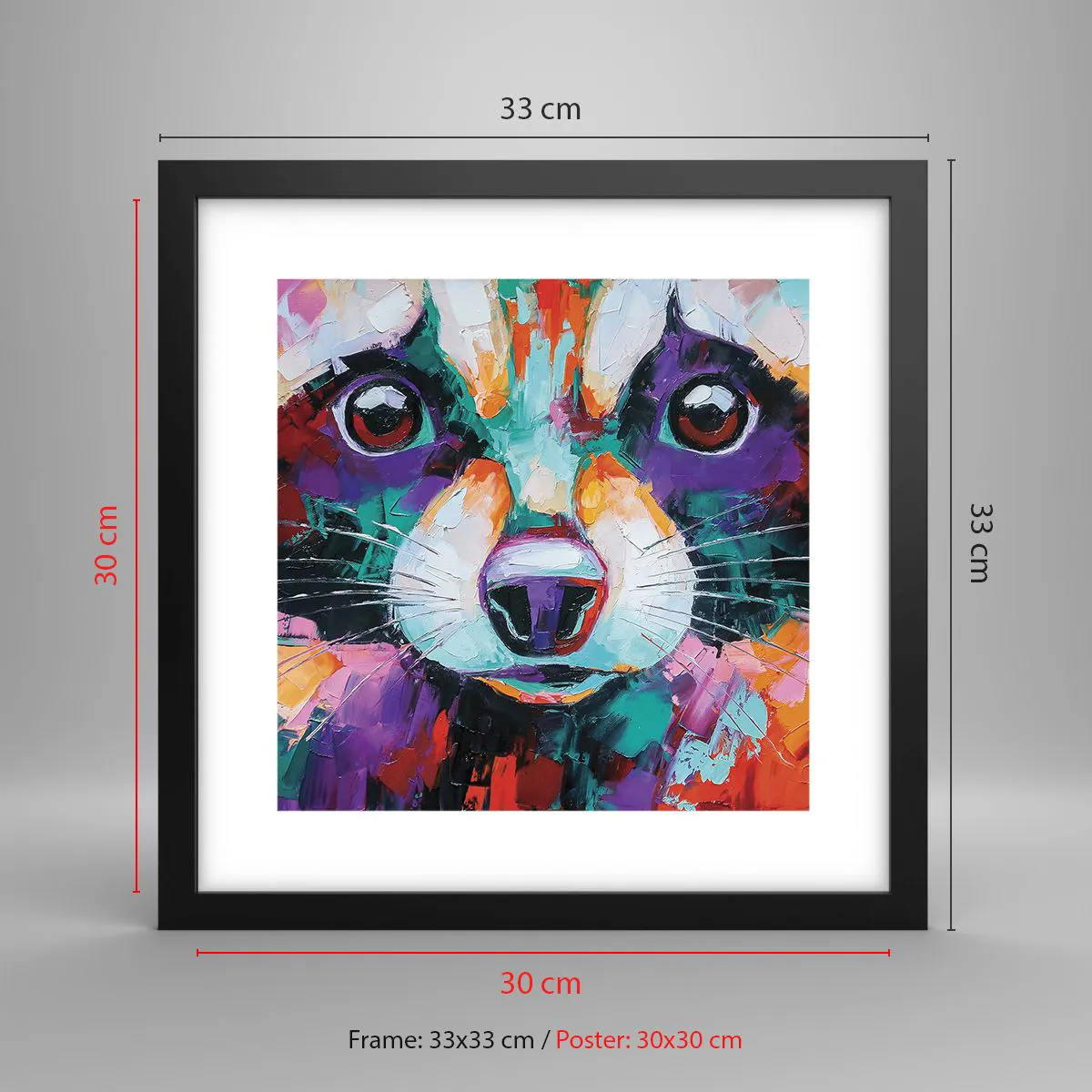 Poszter fehér keretben - Csak jó érzelmek - 30x30 cm