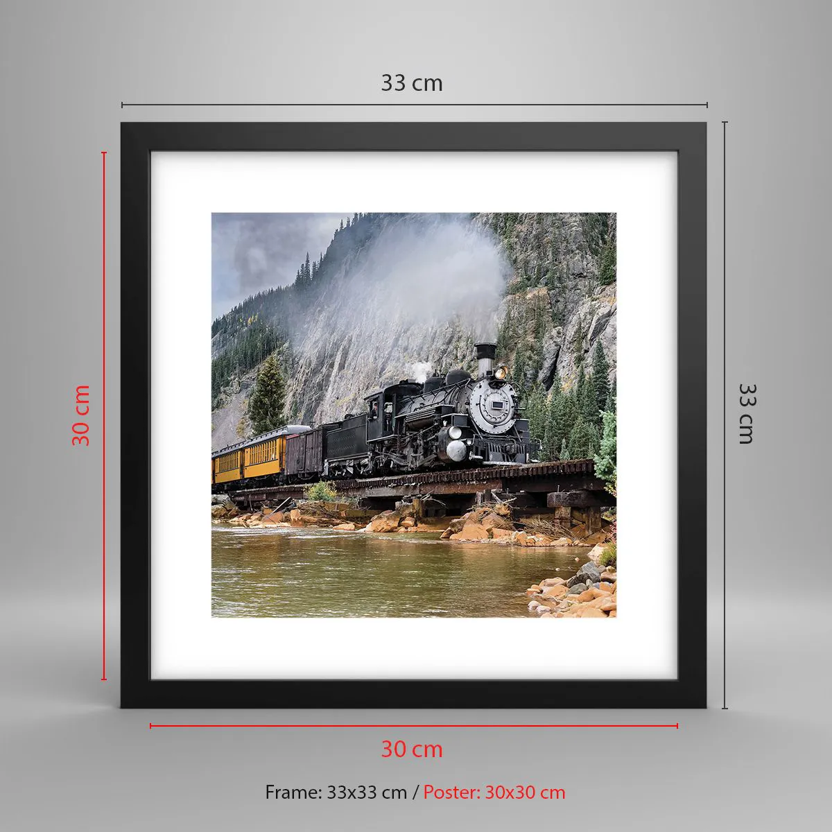 Plakat w czarnej ramie - A dokąd to? Dokąd? - 30x30 cm