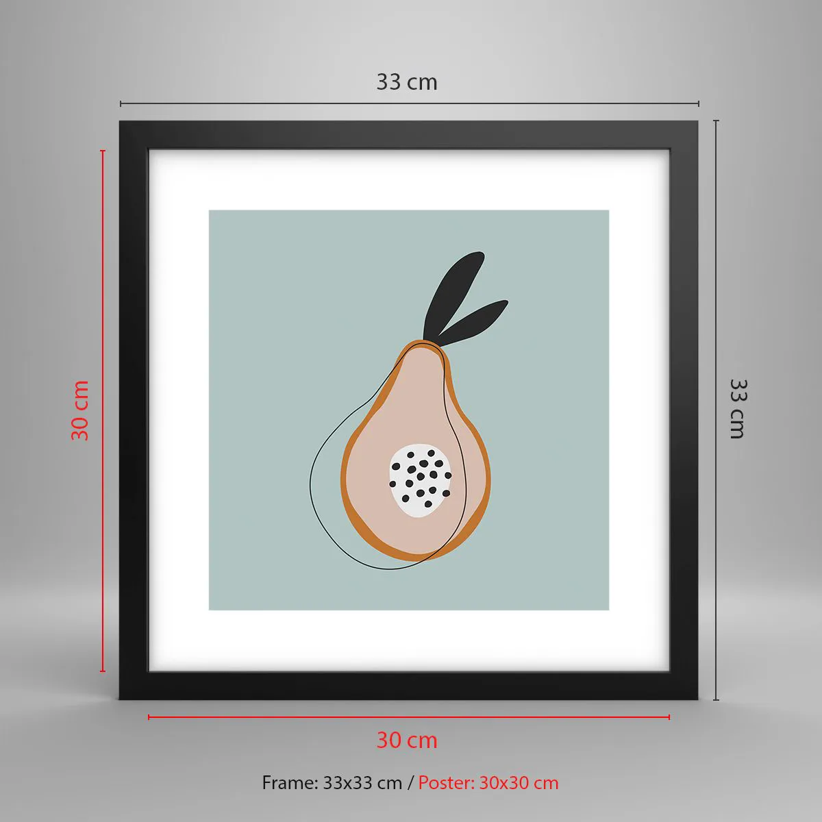 Affiche dans un cadre noir - Poster - Pénétrer la nature des choses - 30x30 cm