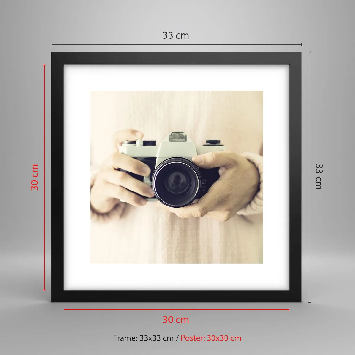 Plakat i sort ramme - For at se mere... - 30x30 cm