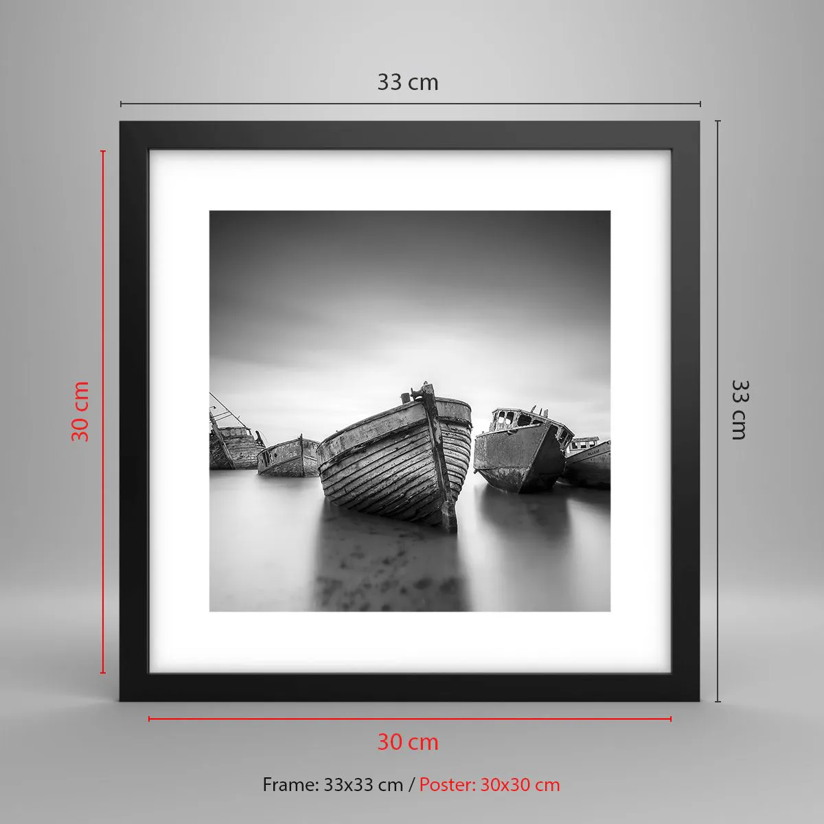 Poster in black frame - Now Only a Memory - 30x30 cm