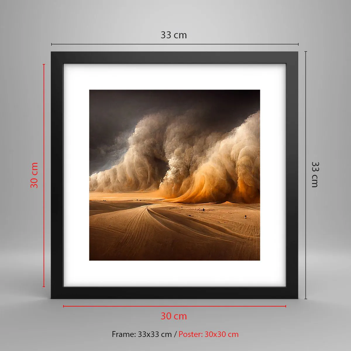 Plagát v čiernom ráme - Hnev púšte - 30x30 cm