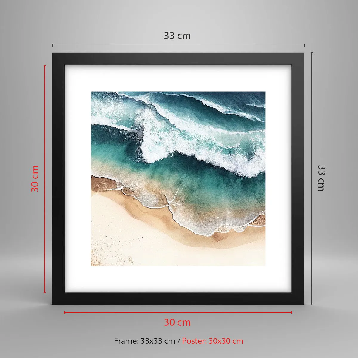 Poster in einem schwarzem Rahmen - Das ewige Treffen - 30x30 cm