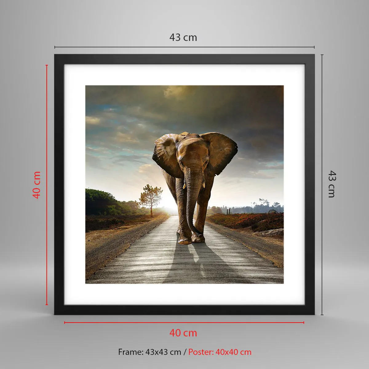 Affiche dans un cadre noir - Poster - Et pas du tout en porcelaine - 40x40 cm