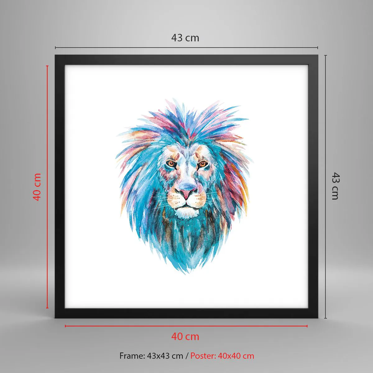 Poszter fehér keretben - Felvillanyozó aura - 40x40 cm