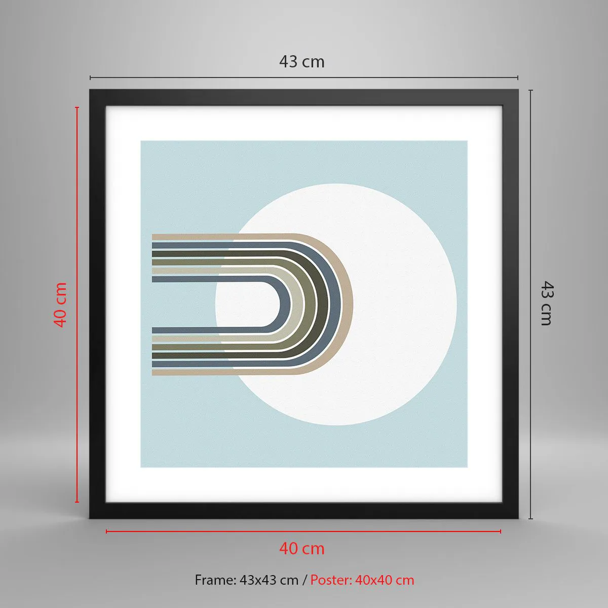 Poster in cornice nera - Attrazione irresistibile - 40x40 cm