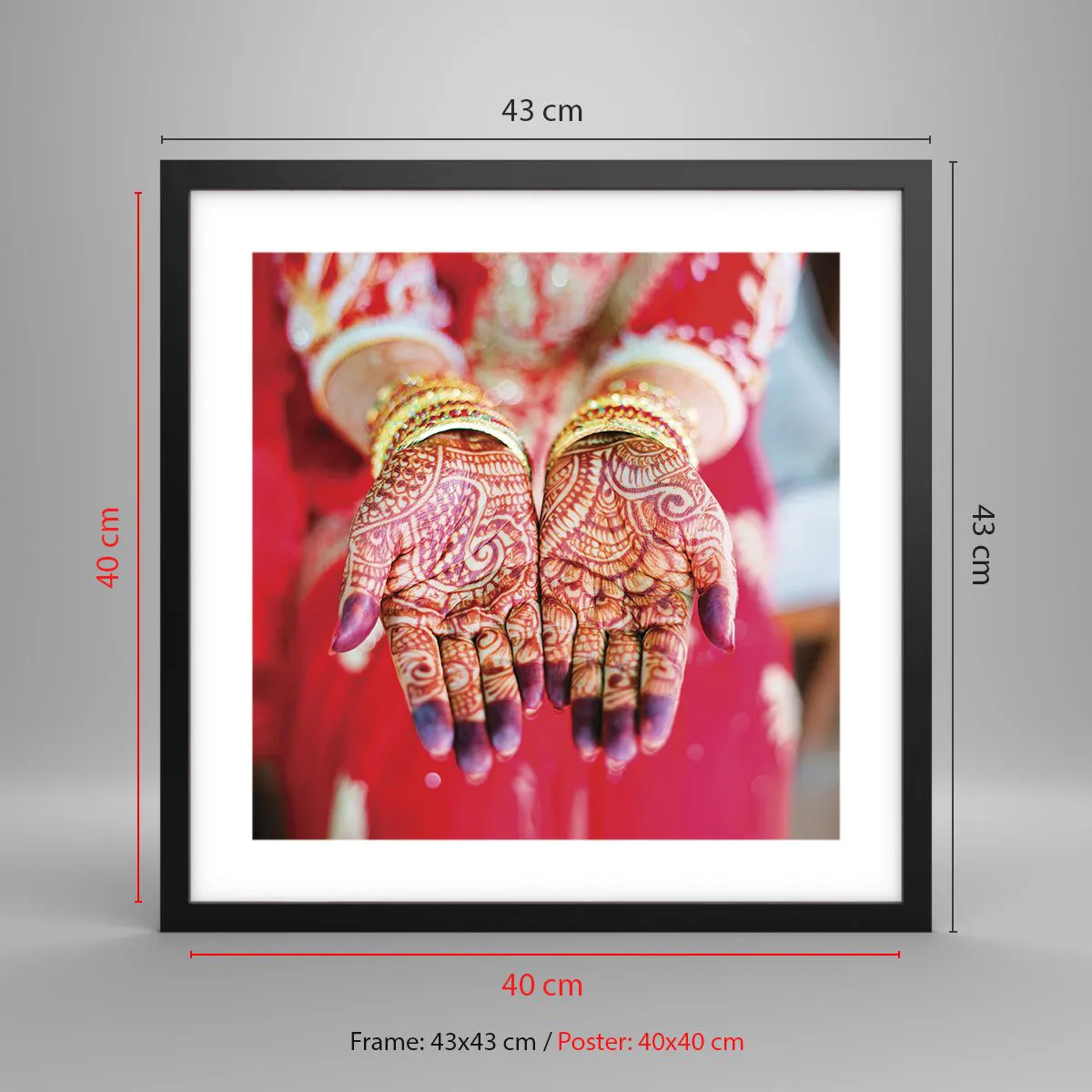 Poster in einem schwarzem Rahmen - Bereit, das Glück zu fangen? - 40x40 cm