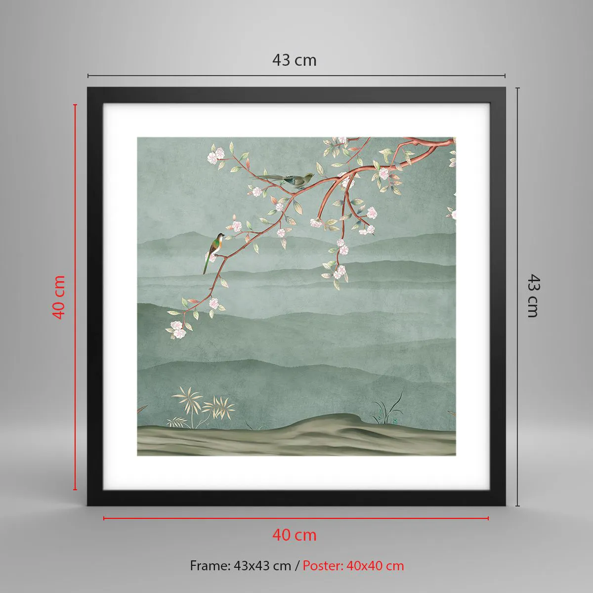 Poszter fehér keretben - Tavasz, ah, te vagy az - 40x40 cm