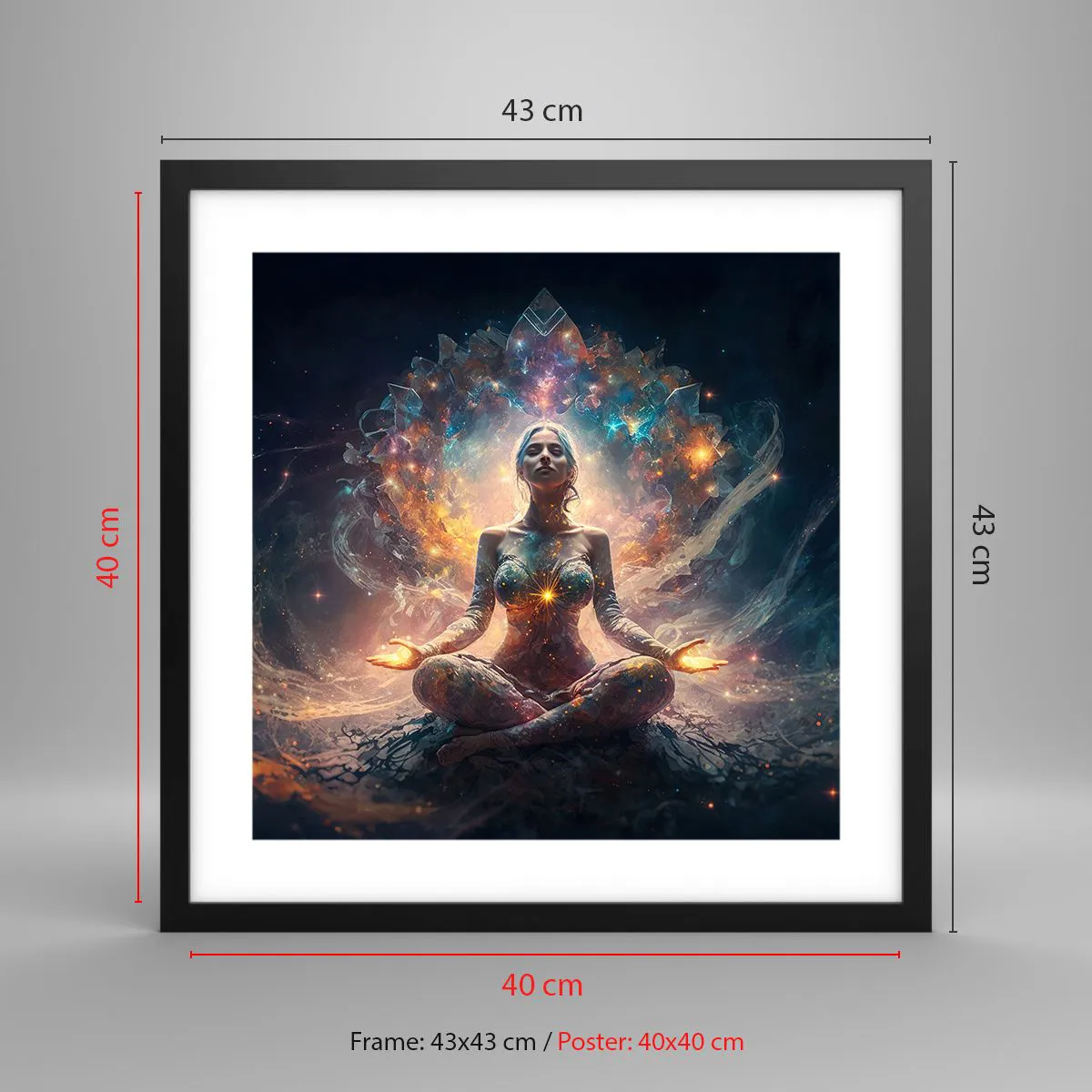 Poster in black frame - Good Energy Flow - 40x40 cm