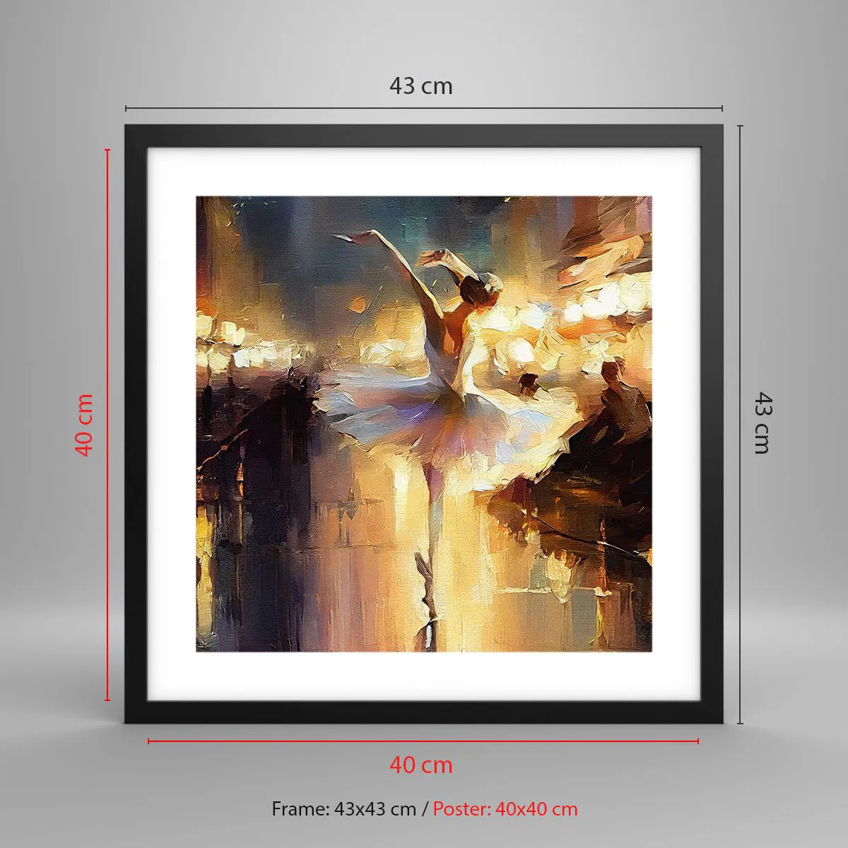 Poster in black frame - Miracle on the Street - 40x40 cm
