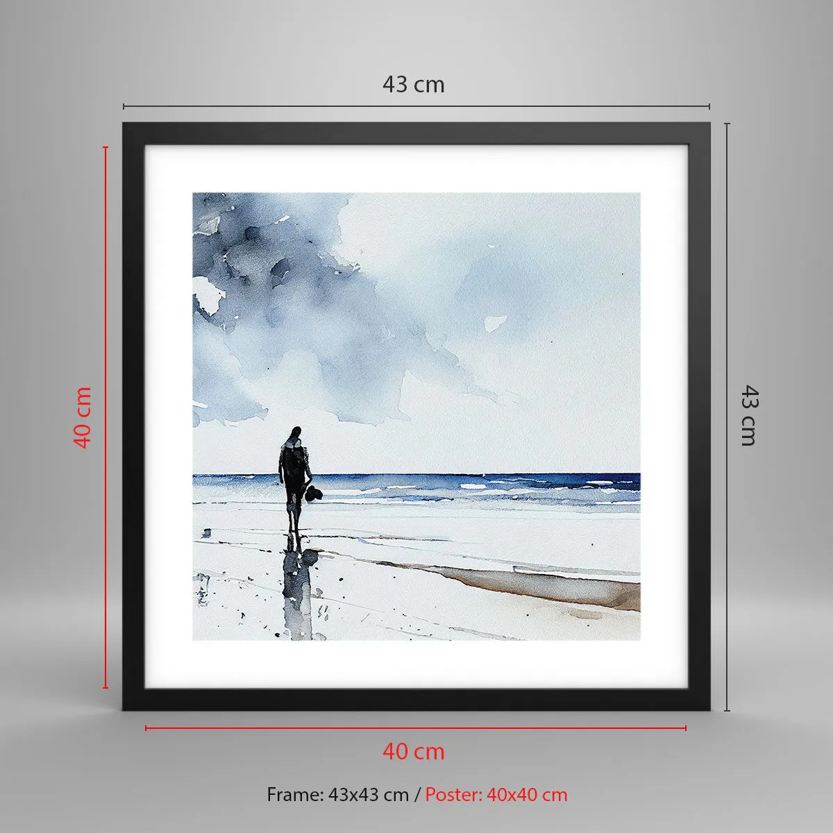 Plagát v čiernom ráme - Rozhovor s morom - 40x40 cm