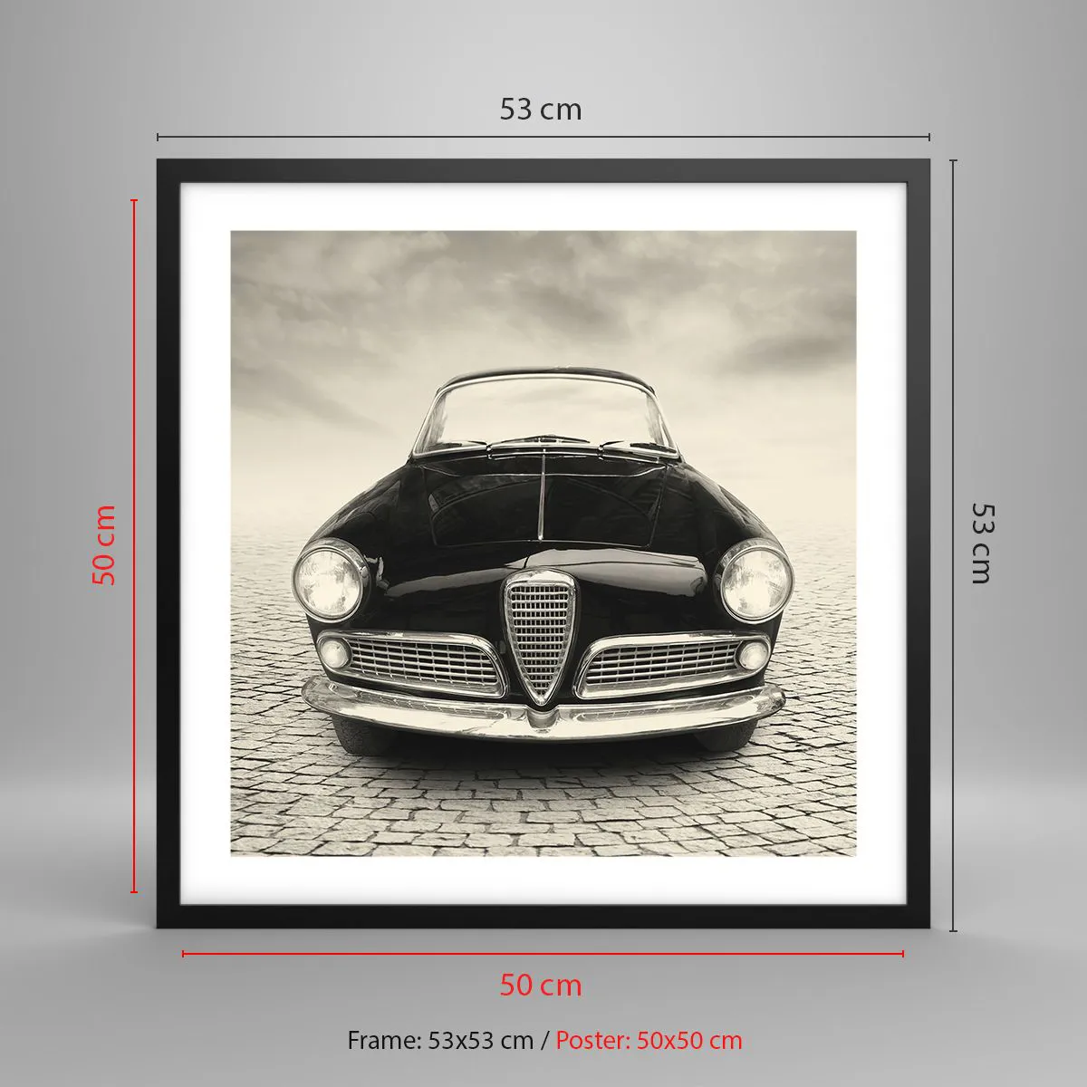 Poster in black frame - How Can You not Love Me? - 50x50 cm